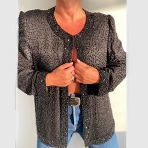 HOST PICK VTG Laurence Kazar Black Silk Ja…